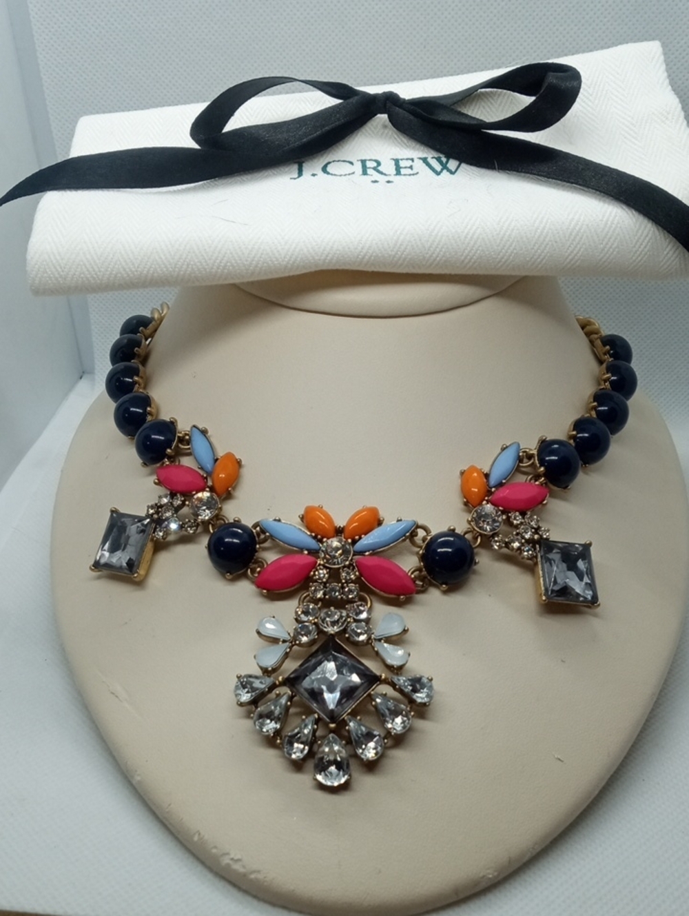 J.CREW HEAVILY JEWELED STATEMENT NECKLACE